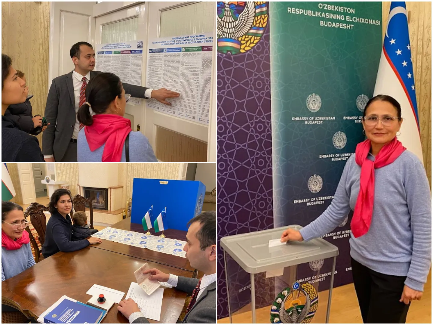 Budapesht shahrida O'zbekiston parlamenti saylovida muddatidan oldin ovoz berish davom etmoqda