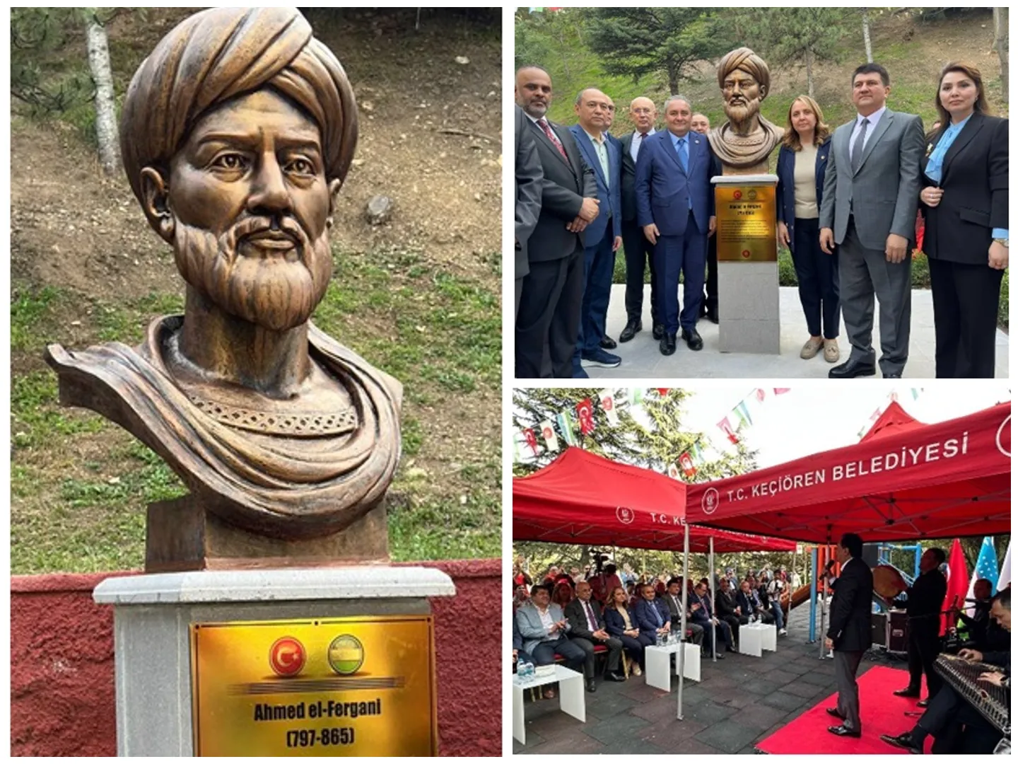 Turkiya poytaxtida ulug' qomusiy olim Ahmad al-Farg'oniy byusti o'rnatildi