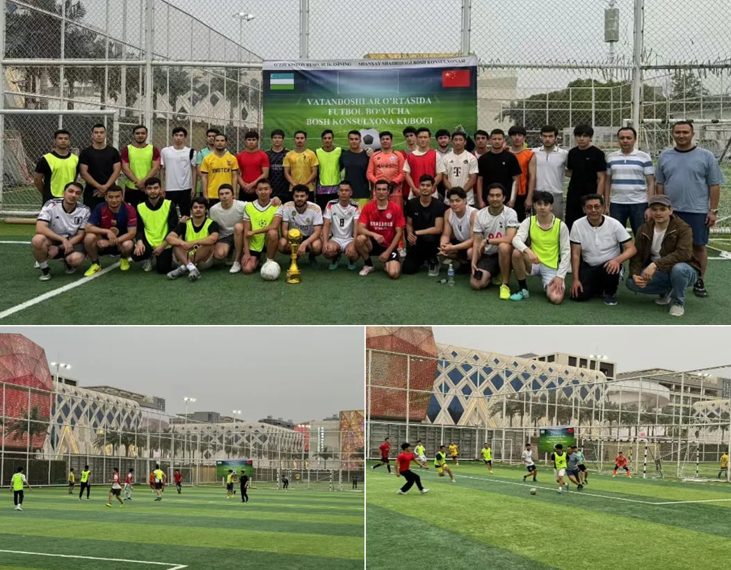 Shanxayda Xitoydagi vatandoshlar o'rtasida futbol musobaqasi o'tkazildi